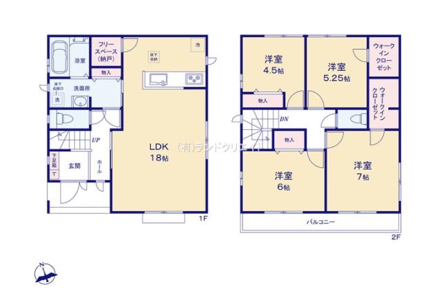 松戸市河原塚 新築2期 2号棟_間取り図