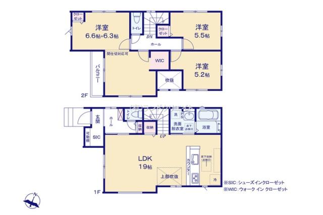 松戸市上本郷 新築2号棟_間取り図