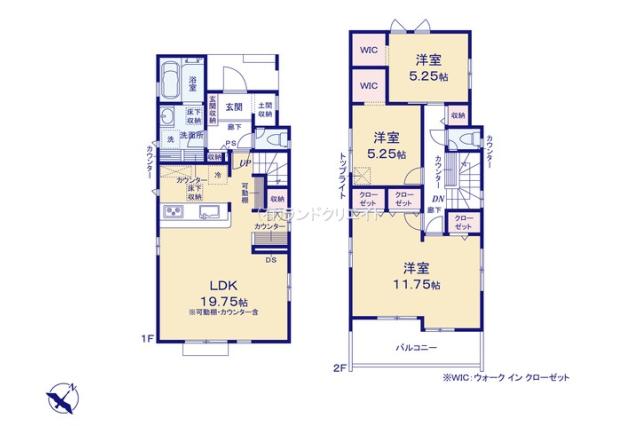 松戸市千駄堀 新築4号棟_間取り図