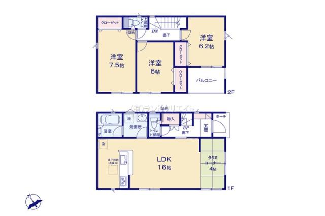 松戸市高塚新田 新築４号棟_間取り図