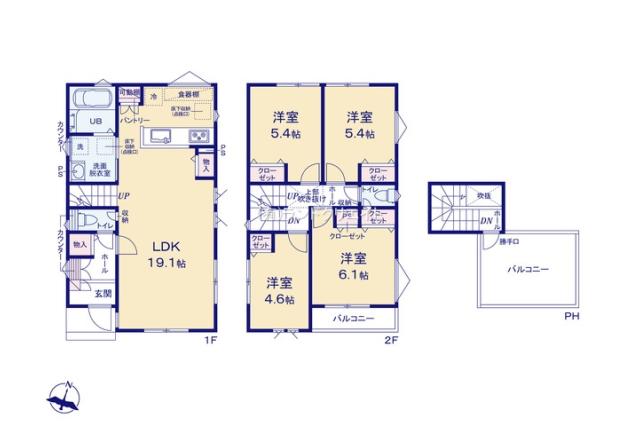 松戸市小山 新築２号棟_間取り図