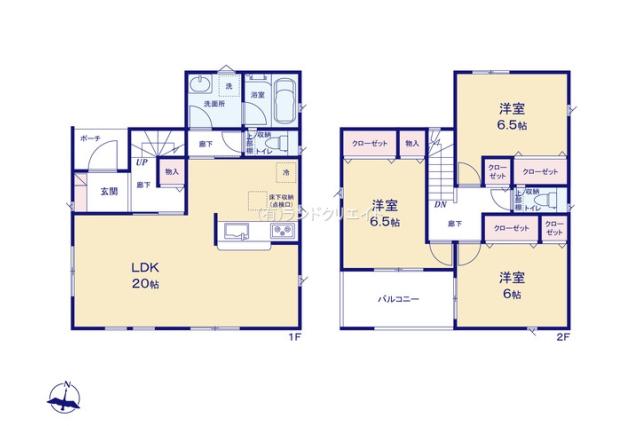 松戸市河原塚 新築4号棟_間取り図