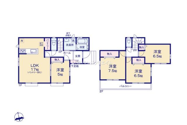 松戸市小金原４丁目 新築2号棟_間取り図