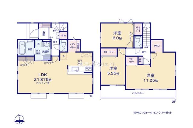 松戸市和名ケ谷 新築１号棟_間取り図