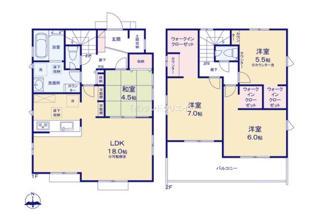 松戸市和名ケ谷 新築３号棟_間取り図