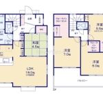 松戸市和名ケ谷 新築３号棟_外観図