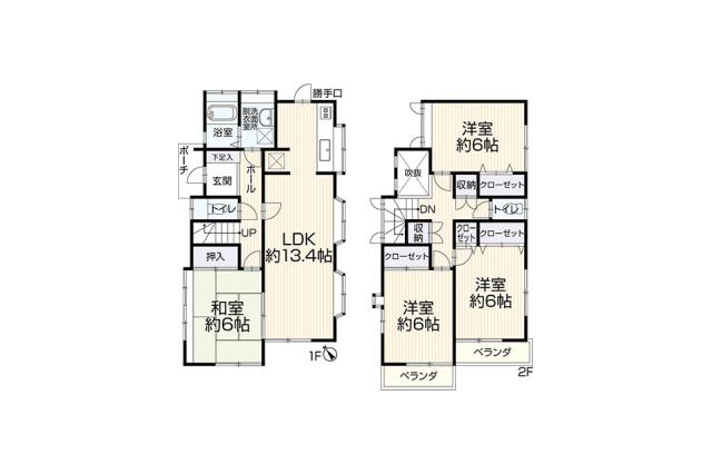 松戸市稔台 中古一戸建て_間取り図