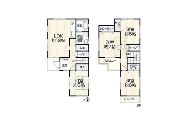 松戸市下矢切 中古一戸建て_間取り図