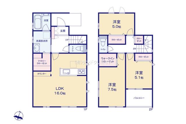 松戸市上本郷 新築２号棟_間取り図