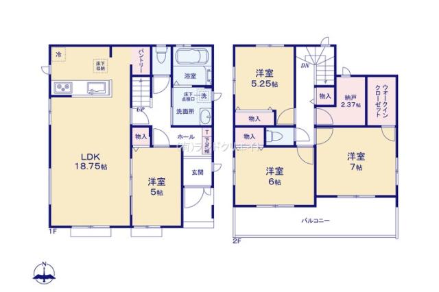 松戸市秋山 新築11期A号棟_間取り図