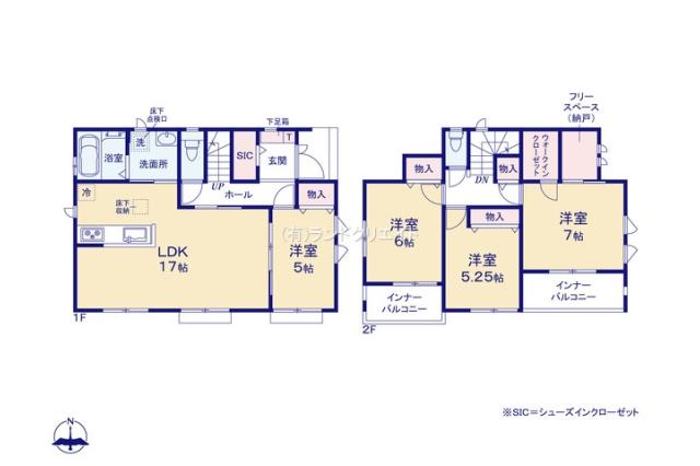 松戸市秋山 新築11期C号棟_間取り図