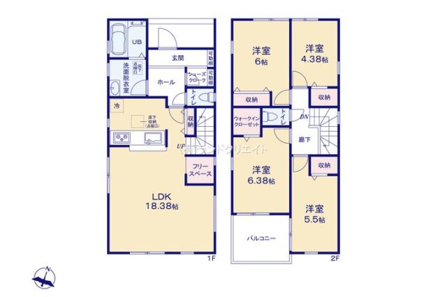 松戸市常盤平６丁目 新築1号棟_間取り図