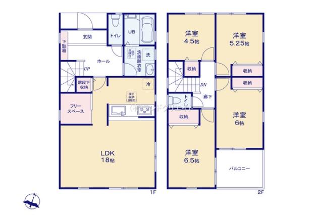 松戸市常盤平６丁目 新築2号棟_間取り図