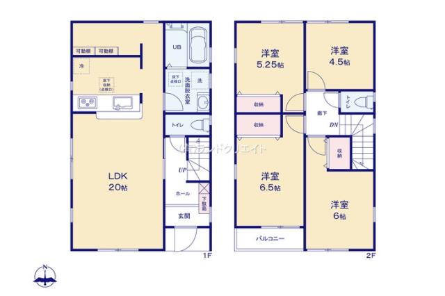 松戸市串崎新田 新築２号棟_間取り図