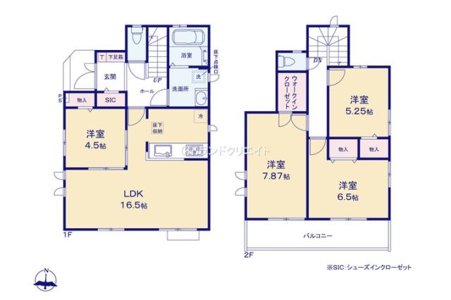 松戸市中金杉４丁目 新築１号棟_間取り図