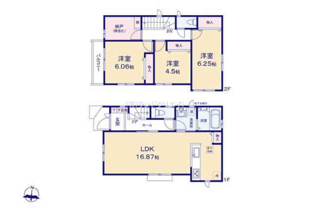 松戸市中金杉４丁目 新築３号棟_間取り図