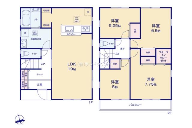 松戸市二ツ木 新築２号棟_間取り図