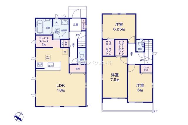 松戸市中和倉 新築9期1号棟_間取り図