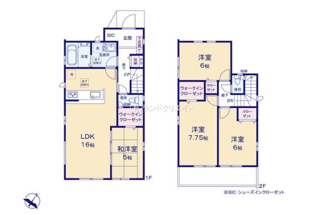 松戸市中和倉 新築３号棟_間取り図