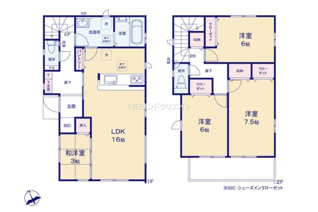 松戸市五香西２丁目 新築１５期６号棟_間取り図