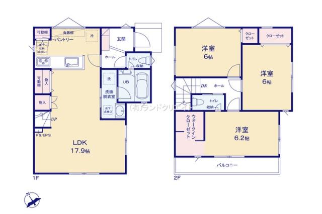 松戸市松戸新田 新築2号棟_間取り図