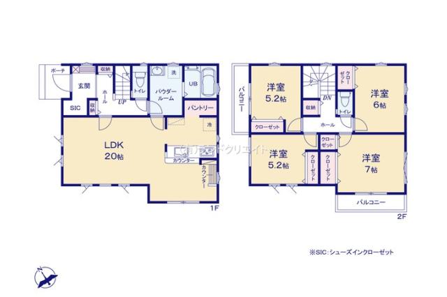 松戸市松戸新田 新築一戸建て_間取り図