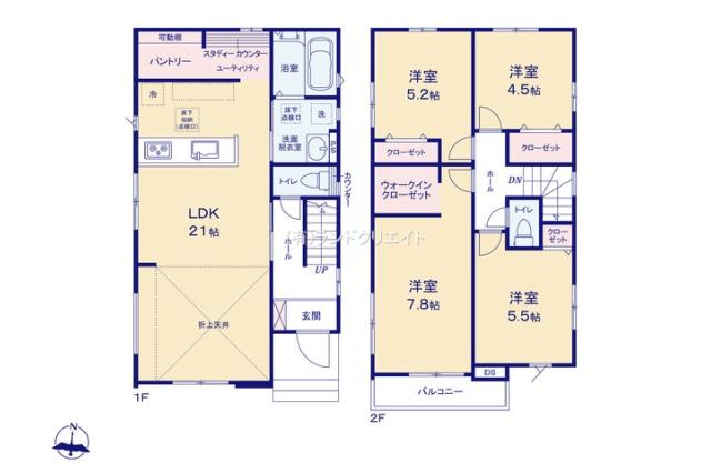 松戸市牧の原２丁目 新築6期２号棟_間取り図