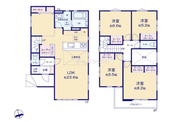 松戸市五香７丁目 新築26期1号棟_間取り図