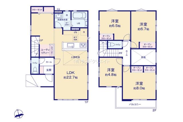 松戸市五香７丁目 新築26期２号棟_間取り図