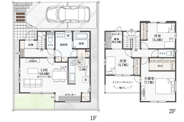 我孫子市栄 新築一戸建て_間取り図