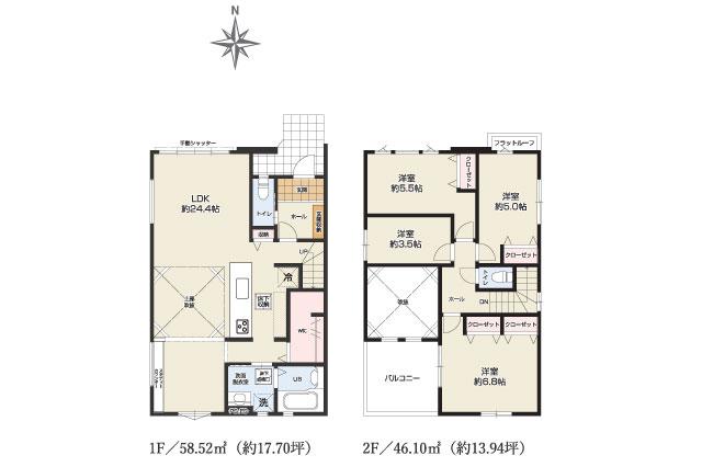 我孫子市船戸３丁目 新築11期２号棟_間取り図