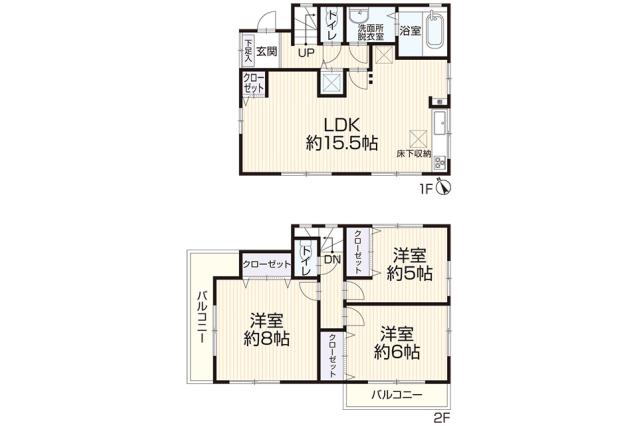 松戸市金ケ作 中古一戸建て_間取り図