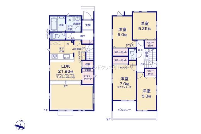 松戸市二十世紀が丘丸山町 新築全13区画６号棟_間取り図