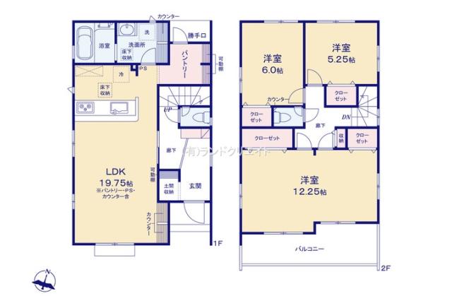 松戸市二十世紀が丘丸山町 新築全13区画９号棟_間取り図