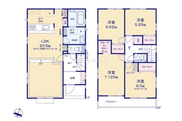 松戸市二十世紀が丘丸山町 新築全13区画１１号棟_間取り図