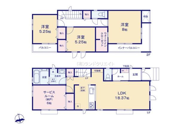 松戸市横須賀１丁目 新築全3区画1号棟_間取り図