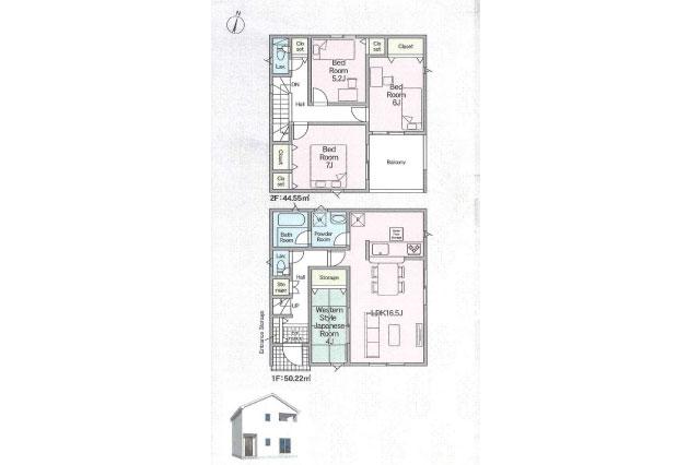 柏市南逆井２丁目 新築全4区画1号棟_間取り図