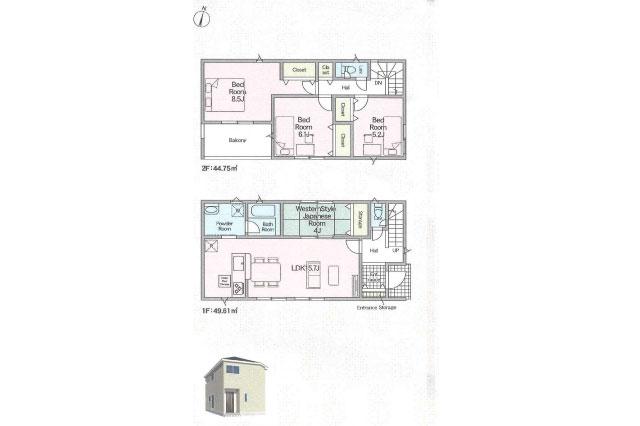 柏市南逆井２丁目 新築全4区画３号棟_間取り図