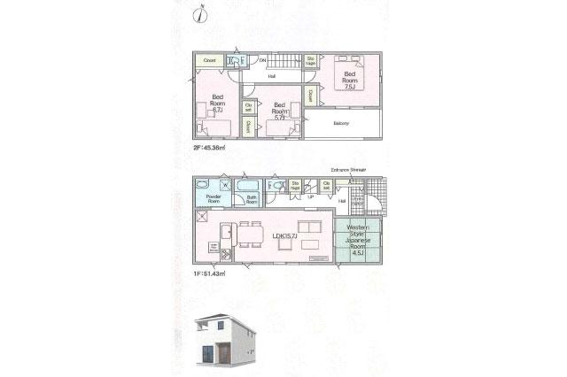 柏市南逆井２丁目 新築全4区画４号棟_間取り図