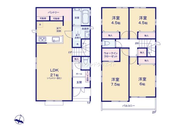 松戸市小金原５丁目 新築１号棟_間取り図