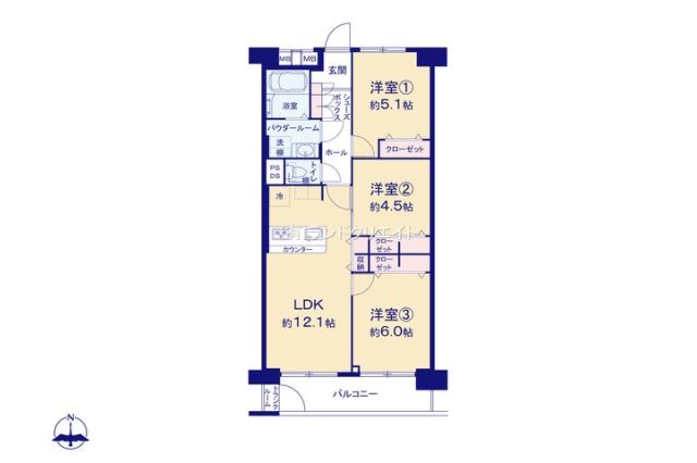 新松戸南パークハウスＢ棟_間取り図