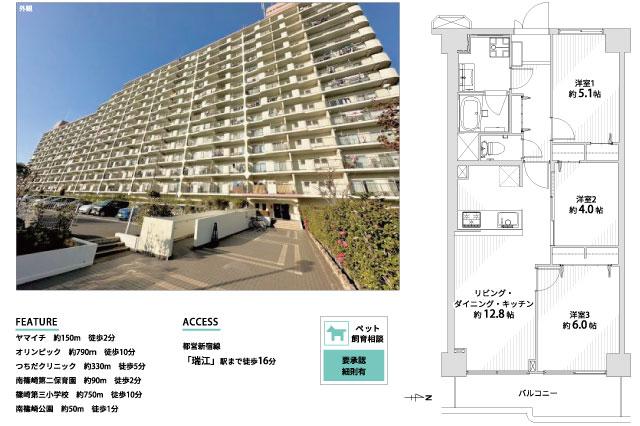 南篠崎スカイハイツＢ棟_間取り図