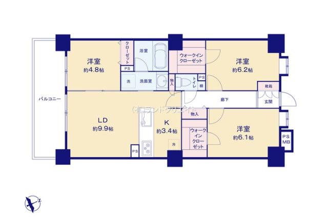 ライオンズステーションタワー松戸_間取り図