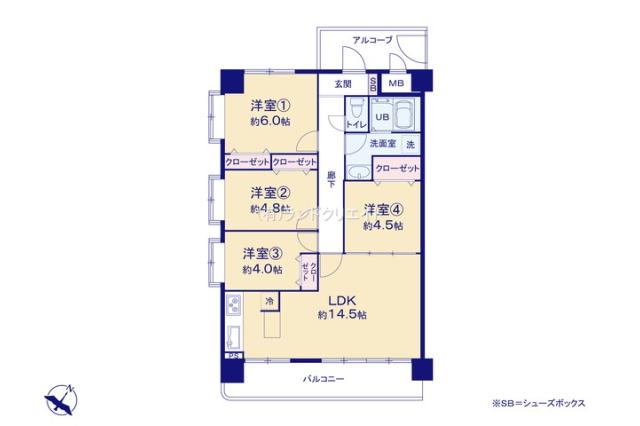 トーカンマンション北小金_間取り図