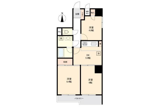 ライオンズマンション新小岩第六_間取り図