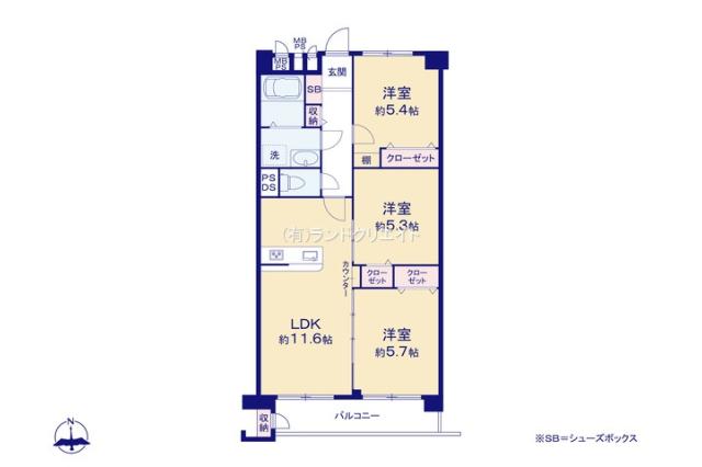 新松戸南パークハウスＡ棟_間取り図