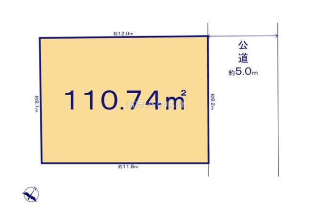 松戸市栗ケ沢 売地_間取り図