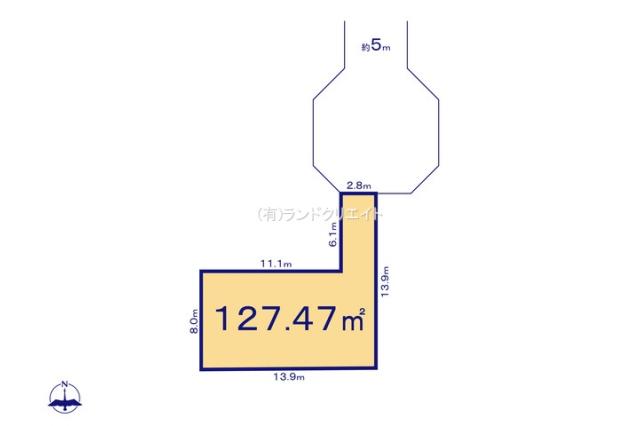 松戸市松飛台 売地 5号地_間取り図