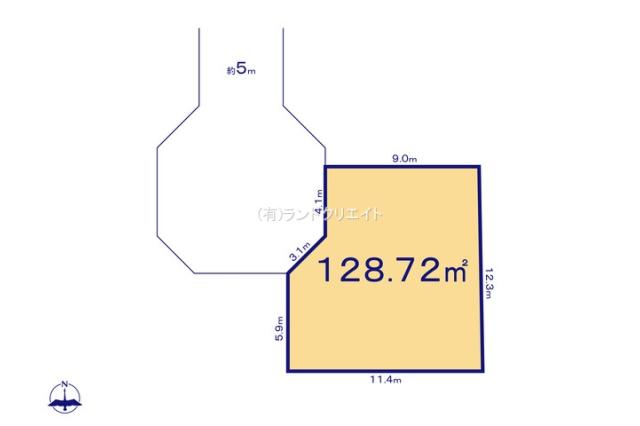 松戸市松飛台 売地7号地_間取り図